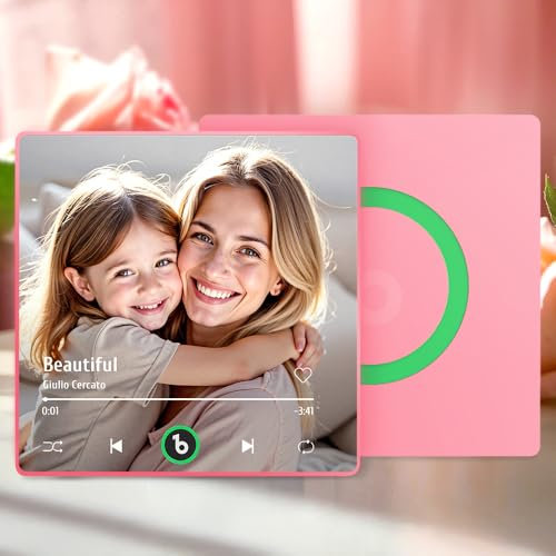Regalo Día de la Madre-Imán de Refrigerador con Música PersonalizadoReproductor de Música con Foto Portada Álbum Puede Reproducir Imán Personalizable para Nevera Decoración del Hogar Mamá Abuela