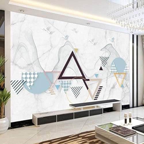XLMING Géométrie Scandinave Papier Peint 3D Intissé Salon Canapé Chambre À Coucher Salle Manger Intérieure Murale-400cm×280cm