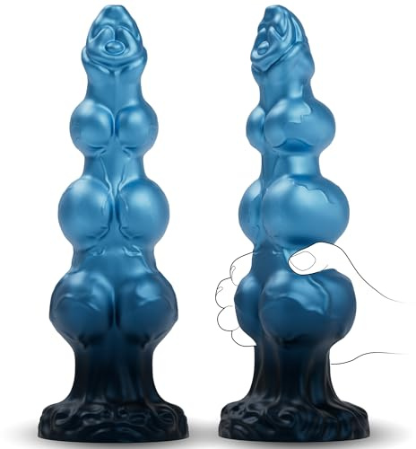 XXL Monster Anal Dildo mit 3 Knoten, 24.3cm Silikon Analplug mit Saugnapf | Progressive Knotengrößen für intensive Stimulation, hochwertiges Silikon, starke Saugbasis, für fortgeschrittene Nutzer