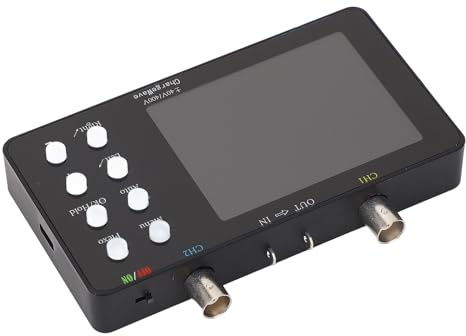 Keenso Handheld Digital Oscilloscope für die Fehlerbehebung der Stromversorgungsreparatur, 2 Kanaloszilloskop mit Sondenclips und 2500 -mAh -Batterie, LCD Display für Elektronische Hobby Projekte