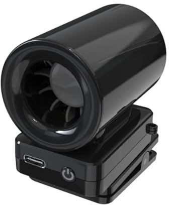 BCIOUS Gadget indossabile silenzioso Dispositivo di raffreddamento ricaricabile USB Disegni di fissaggio regolabile ABS Texture per sport pendolari Ventilatore di sport all'aperto