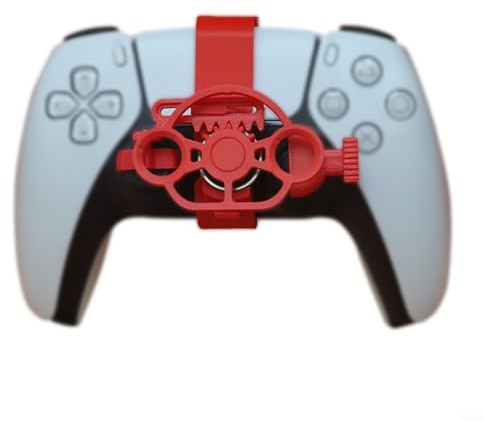 NiuLumea Mini volant 3D pour PS5, manette de jeu compacte avec jeu réaliste, en matériau PLA, 25,4 x 16,6 x 17,8 cm, pour PlayStation 5 (rouge)