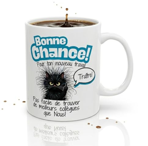 Générique Mug collègue | Cadeau Drôle de Départ pour Collègue | Bonne Chance Traître! – Mug Humour Noir | Tasse Cadeau Départ Bureau |Cadeau Originale Pot de Départ, Mutation