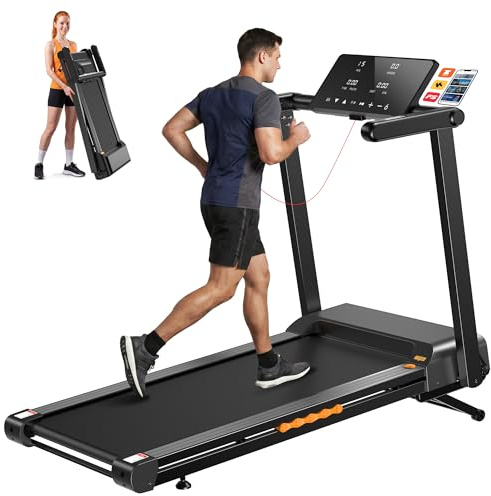 JOLAUF Laufband Klappbar mit Steigung für intensives Workout | 7%-18%Steigung,2.5-4.5-PS-Motor,12-16km/h,APP,LED-Display,bis 136-180kg,Dämpfung