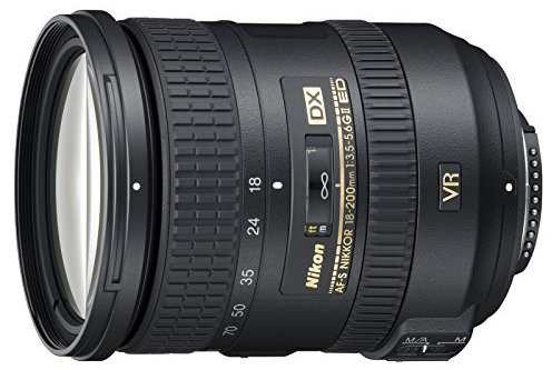 Nikon 18-200 mm f/3.5-5.6 G DX ED VR II - Objetivo para Nikon (Distancia Focal 27-300mm, Apertura f/3.5, estabilizador óptico) Color Negro