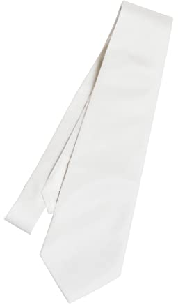 Unbekannt Seidenkrawatte P08, weiß, 9,5x140 cm