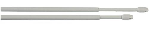 Vitragestangen/Scheibenstange ausziehbar Weiss 2 Stück (40-70 cm) incl. 4 Klebehaken