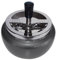 Exklusiver Drehaschenbecher 13 cm, Farbe:Schwarz Metallic