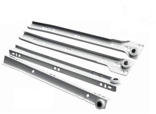 REJS Metal Roller Drawer Slides/Runners Bottom fix Metal White 250mm-600mm (550mm)