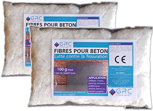 GRC - Fibres pour béton - 2x100g
