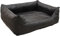 CopcoPet Hundebett Emma Antik Schwarz 80 x 60cm – Wildlederoptik, waschbar & pflegeleicht – Hundekörbchen mit erhöhtem Rand – Bequemes Hundekissen für kleine Hunde