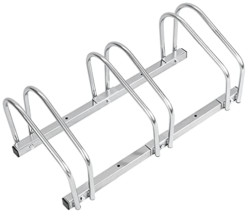 PrimeMatik - Râtelier 3 vélos Système Range-vélo Support pour Bicyclette en Acier Fixation Sol ou Mur