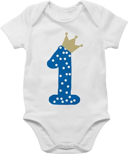 Shirtracer Baby Body Junge Mädchen - 1. - Erster Geburtstag - 18/24 Monate - Weiß - geburtstagsbody 1 first birthday outfits einjährige one babybody boy clothes jahr 1geburtstag 1ter babykleidung