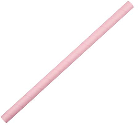 Fiesta Compostable Smoothie Paper Straw Pink - 210mm 10mm (Pack 250)