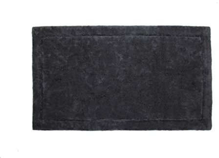 Casalanas - Santorin, Beidseitig verwendbar, Schwerer Badezimmerteppich, 100% Natur-Baumwolle, 120x70cm, anthrazit