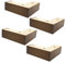 Pieds de Canapé Bois Massif Hauteur 5 cm Pattes de Meuble Meubles Jambes de Lit Remplacement du Cabinet Mobilier pour Les Armoires,Meubles TV, Tiroirs,Table de Chevet avec Vis,Pack de 4(brown)