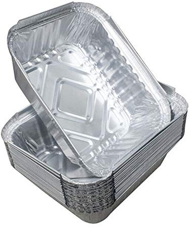 BIMUS 10 stücke Einweg-BBQ-Tropfpfannen Aluminiumfolie-Fett-Tropf-Pans Recyclable Grill-Fang-Tablett for Weber Outdoor-Supplies