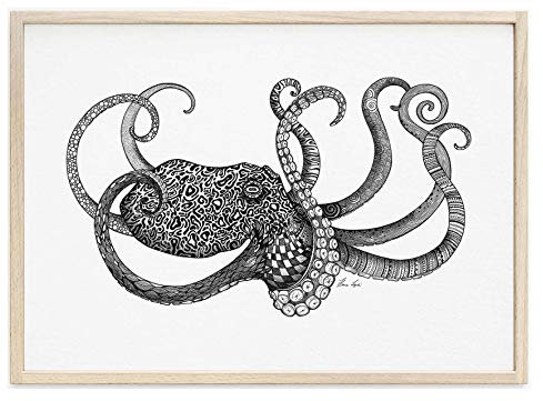 Ligarti Kunstdruck | hochwertiges Poster | Künstlerin Hanna Ligeti | (Oktopus, A2)
