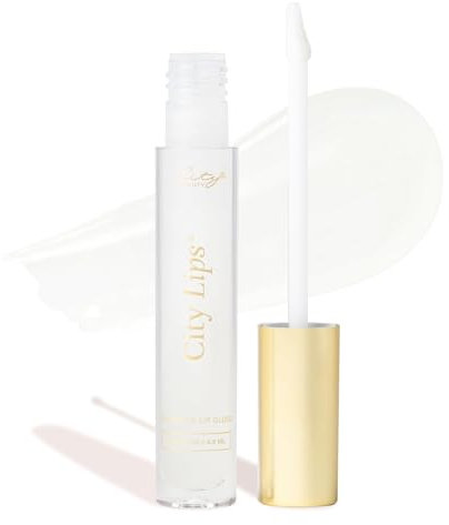 City Beauty City Lips Klarer aufpolsternder Lipgloss – Volumen-Gloss mit Hyaluronsäure für prallere Lippen, intensive Feuchtigkeit & sichtbare Lippen-Aufpolsterung für Frauen