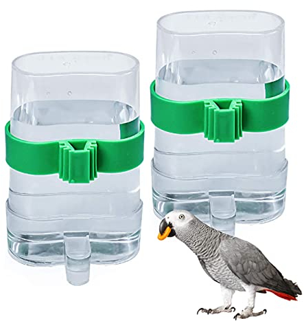 NO 2 Pcs Comedero Automático de Pájaros, Dispensador de Agua para Comida de Aves, Jaula de Pájaros, Fuente para Beber Loro, para Periquitos, Loros, Aves