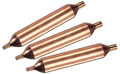 sourcing map Copper Refrigerator Filter Dryer 18.5 x 111mm with 2 End Inner Dia 3 x 6mm 3pcs