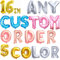 4youquality Silver Gold Blue Pink & Rose Gold 16 inch A-Z & 0-9 Letter Number Foil Balloons Bunting Happy Birthday Party Decorations - Create Your Own Banner - No Helium- Price Per Letter