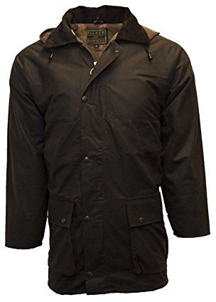 Walker & Hawkes - Benson - Veste cirée pour Homme - sans Rembourrage - Chasse/Campagne - Marron - XL