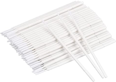 100 Stück Einweg Wimpernverlängerung Pinsel, Micro Applikatoren Pinsel Make-up Reinigungsstäbchen Applikator, Microbürsten Wimpernbürste Wimpernlifting Zubehör für Makeup (Weiß)