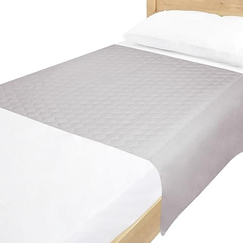 LISSAN - Protège Matelas pour Adulte Lavable avec Ailes - 4 Couches de Protection, pour Lits, Alèse Absorbante Imperméable Réutilisable, Protège Matelas pour Bébé (90x85 cm)