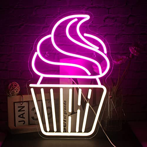 LED Neon Night Light,Wall Decoration Neon Lights,USB Operation Neon Light,for Bar,Club,Restaurant,Shop,Home,Children's room,Bakery Dessert Shop Decoration 40x27cm