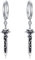 VONALA Dolch-Ohrringe Sterlingsilber Gothic-Dolch-Creolen Schwert-Tropfen-Ohrhänger Totenkopf-Messer-Ohrringe Gothic-Schmuck Geschenk für Jungen Männer Frauen Teenager