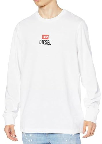 Diesel Long Sleeve T-Shirt White Men Small White M White M White M, White, M