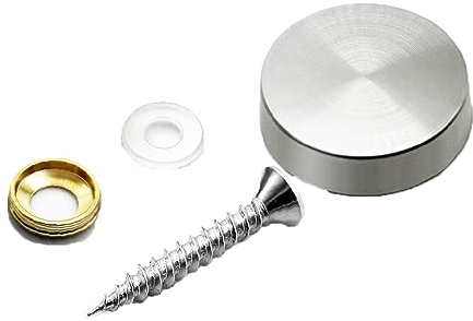 zalati Set Viti 12 Pezzi Viti per Specchio Supporti di Fissaggio a Parete con Rondelle in Rame per Specchi in Vetro Cartelloni Cornici Insegne Espositori - 20 mm