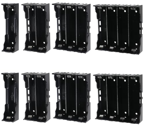 ALAMSCN 2 Set 3.7V Batteriehalter 18650 Batteriehalter Fall Kunststoff Batterie Abdeckung Aufbewahrungsbox mit Pin, 1/2 / 3/4 Solts