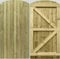 Wooden Featheredge Dome Garden Gate Pedestrian Gate Wooden Pressure Treated 6ft 180cm, (180cm High x 75cm Wide x 6cm Deep)