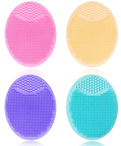BYXG Brosse de Nettoyage du Visage en Silicone Souple, exfoliant pour Le Visage, pour Masser Les Pores, enlever Les Points Noirs, 4 pièce