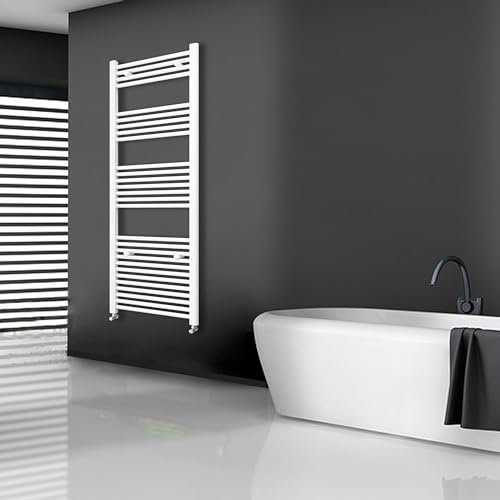 Aica Sanitarios Blanco Radiador Toallero de Agua, Calentador de baño, Calienta Toallas Rápidamente (1600x450 mm)
