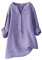 Jiuly Mode Chemisier Femme Coton Rose Pull Long Vetement Solde Grande Taille Vert Top Chic Haut Violet 5XL