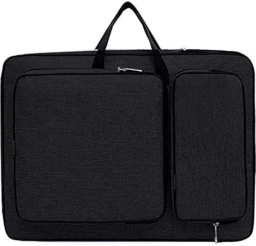 Oaygat A3 Art Portfolio Case Folder Waterproof Artwork Storage Portable Drawing Board Backpack Large Painting Sketch Pad Storage Organiser Carry Tote Bag with Handle for Palette Paints Pencils Brushes