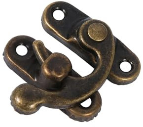 WPKD BLUEIY Antique Latch Hasp,12 Pezzi Antico Fermaglio Gancio,Fermaglio a Gancio con Chiusura a Gancio Hasp con Viti Ganci di Chiusura in Ferro Vintage per Cassetta Degli Attrezzi