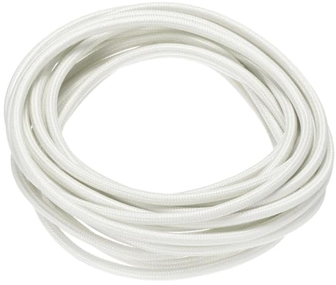 QUARKZMAN Cable Trenzado de 5 Metros / 16.4 Pies y 4mm² | de Silicona Flexible, Alta Temperatura -60 a 300 Grados Celsius, Color Blanco