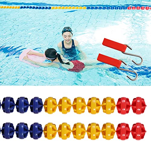 Sicherheitszubehör für Pools – Schwimmseile für Pools, schwimmende Trennwand für tiefes/flaches Ende, Kratzfeste Schwimmleine für Bojenbälle, für drinnen und draußen (Größe: 4 m)