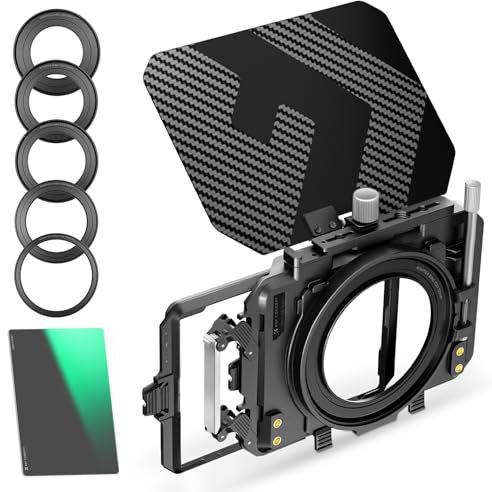 K&F Concept Kit Matte Box mit ND8 4 x 5.65 Filter für DSLR und spiegellose Kameras, kompatibel mit 67mm/72mm/77mm/82mm/95mm Objektiven