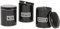 Harbour Housewares 3pc Round Metal Tea Coffee Sugar Canisters Set - Black - Kitchen Storage Tin Caddy Container Tea Coffee and Sugar Canister Jars with Lid