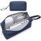 HYZUO Portable Organiser Laptop Electronics Accessories Pouch Bag Storage Carrying Case for Adapter Cables Cellphone Charger Mouse Power Bank Cords Stylus Pens Earbuds SSD HDD Gadgets, Navy Blue