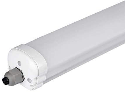V-TAC Wannenleuchte Feuchtraumlampe Deckenleuchte LED Röhre Hallenlampe, IP65, 18W 2160lm 6500K kaltweiß, LxBxT 60x6,5x5,8cm, 2er Set
