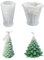 KBIBCK 2 Stück Silikon Weihnachtsbaum Kerzenform, Kerzenformen zum Gießen Weihnachtsbaum, Silikonform Tannenbaum, 3D Gießform Tannenbaum, DIY Silikonform Tannenbaum für die Herstellung von Kerzen