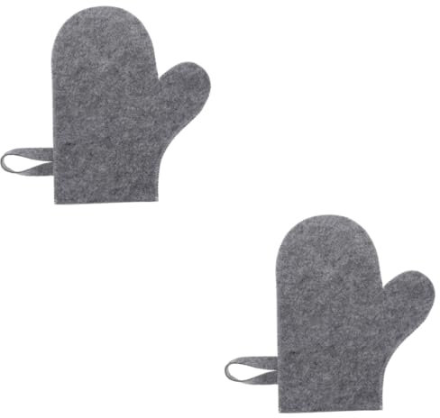 WOONEKY 2stücke Felt Sauna Handschuh Für Damen Und Herren Atmungsaktive Filz-mitten Für Sauna Und Dampfbad Komfortable Und Praktische Isolation