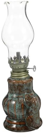Alipis Keramik Petroleumlampe Keramik Vintage Ölleuchte Öllampen Klare Petroleumlampe Keramik Antike Petroleumlampe Öllampe Brenner Vintage Öllampen Keramik Ölleuchte Keramik