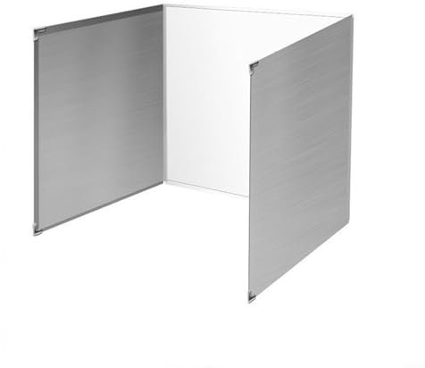 Besshepplo Faltbare Edelstahl-Ölblech, um Ölspritzer zu verhindern, Spritzschutz für Bratpfanne, Küchenrückwand für Wände (29 x 40 3 Scheiben)